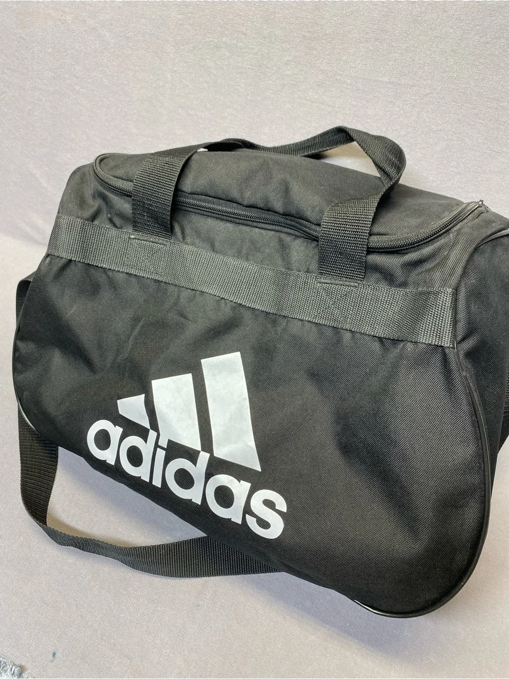 Adidas Black Logo Duffel Bag - Men's Travel & Gym Bag